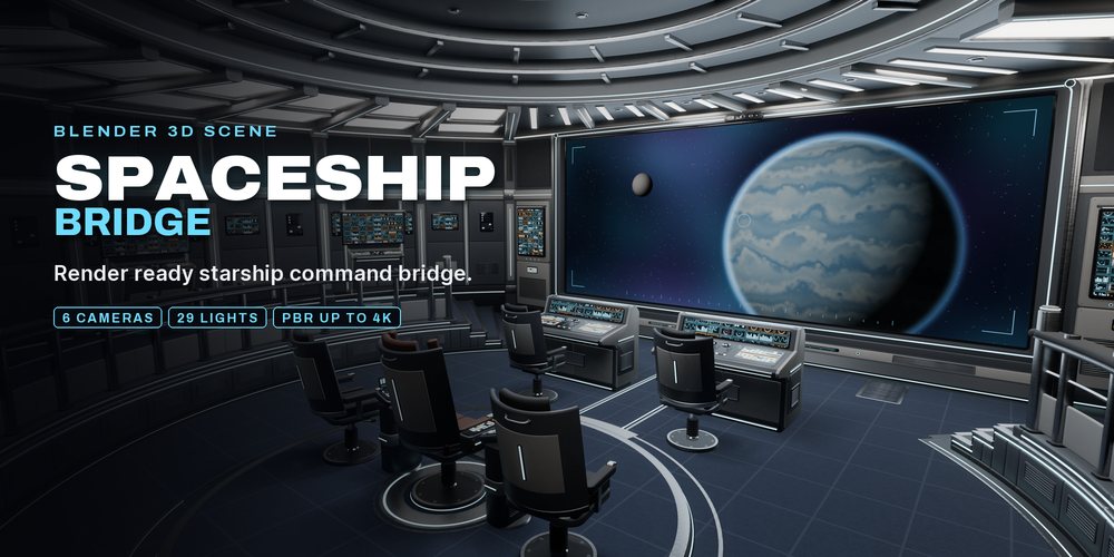 Sci Fi Spaceship Bridge Interior